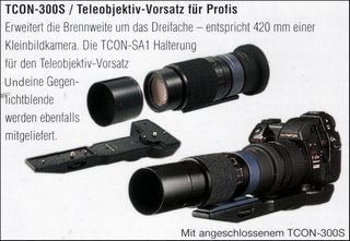 OLYMPUS CAMEDIA E-20P mit Televorsatz CAMEDIA TELE EXTENSION LENS